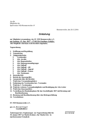 Einladung